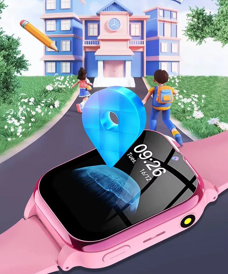 Чорний дитячий розумний смарт годинник для хлопчика з ліхтариком Lemfo Y89, GPS геолокацією, 4G відеодзвінками та функцією прослуховування - фото 9