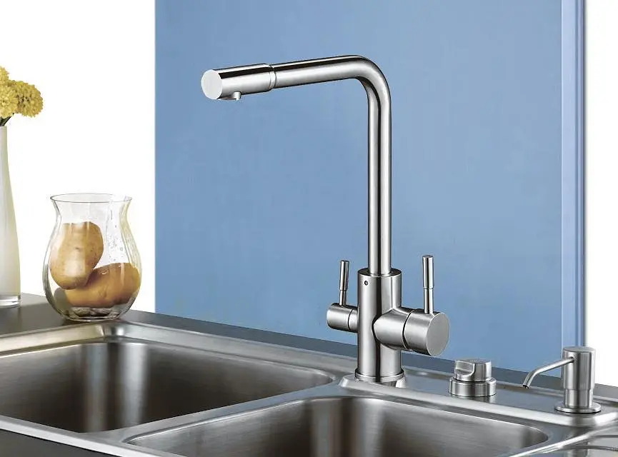 Змішувач комбінований для кухні Zegor SAP18-A090 осмос нержавіюча сталь 30412 - фото 3