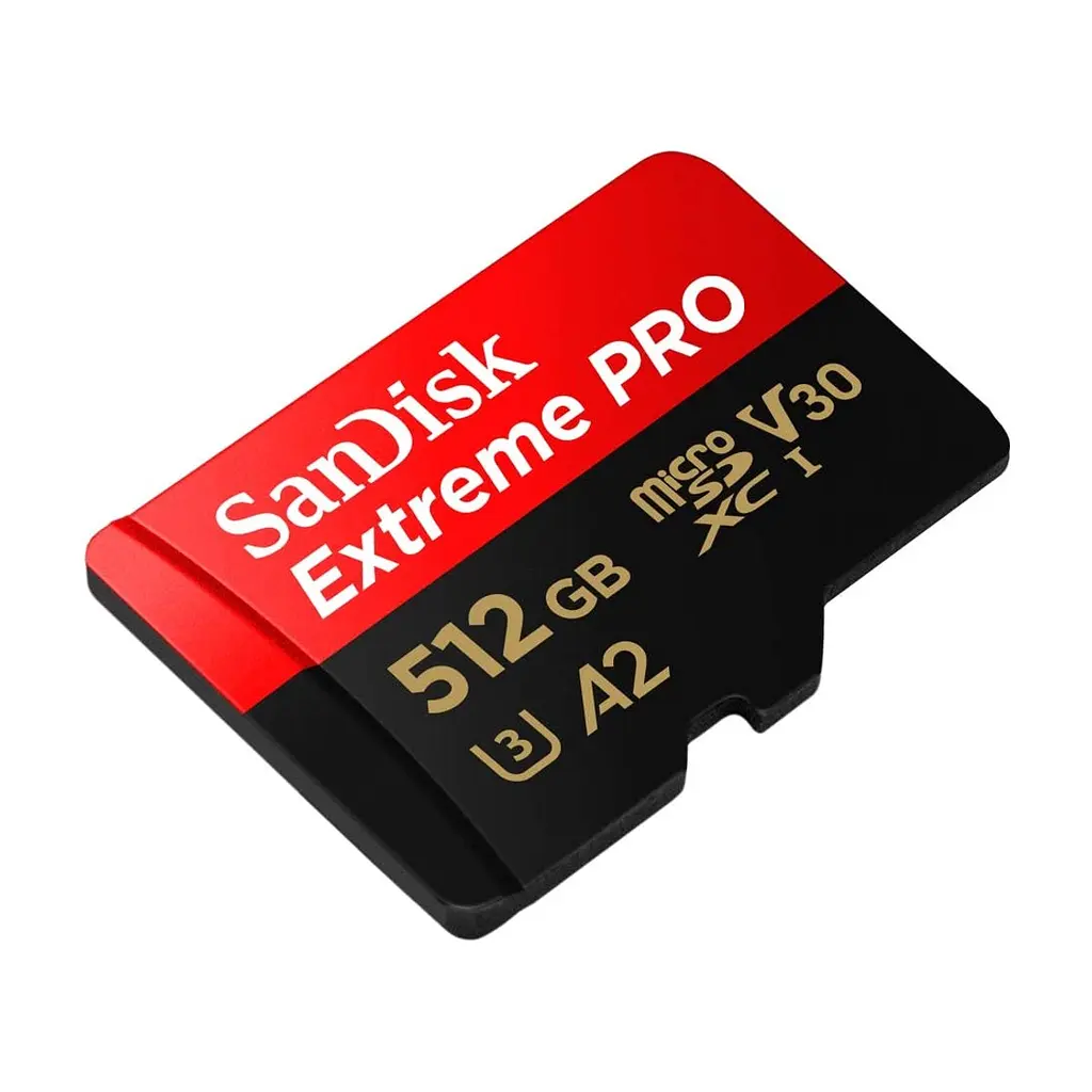 Карта пам'яті SanDisk 512 GB microSDXC UHS-I U3 Extreme Pro+SD Adapter (SDSQXCD-512G-GN6MA) - фото 3