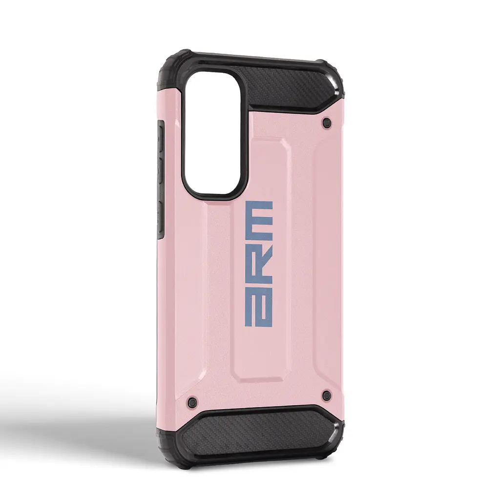 Чехол для Samsung Galaxy S23 FE 5G (SM-S711), Panzer, розовый, противоударный, бронированный, милитари, панель-накладка, защита всего корпуса, защита дисплея и камеры, термополиуретан (TPU) + поликарбонат (PC), ArmorStandart (ARM73704) - фото 2