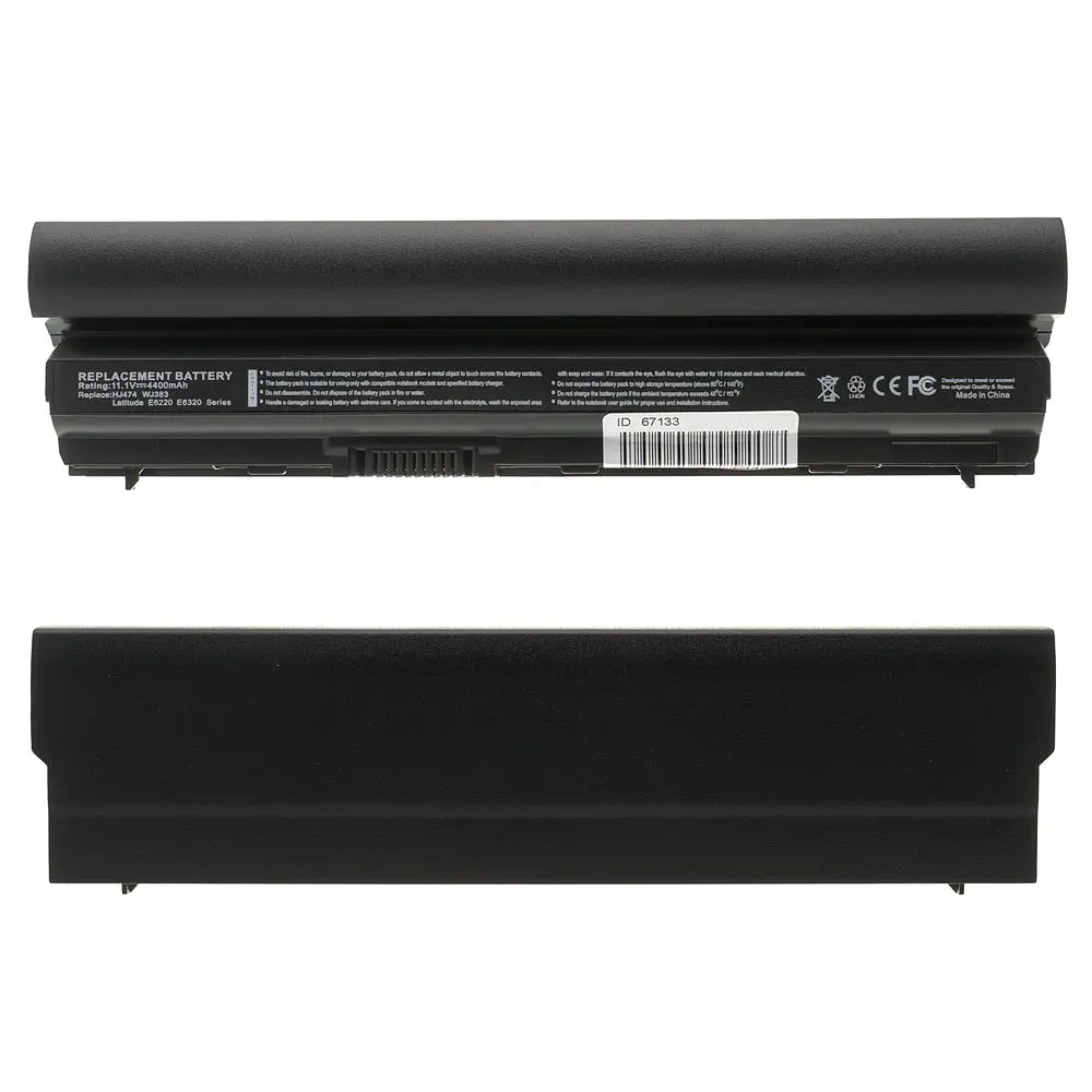 Батарея для ноутбука Dell FRR0G (роз'єм у центрі!!!) (Latitude: E6220 E6230 E6320 E6330 E6430s E5220) 11.1V 4400mAh Чорний - фото 2