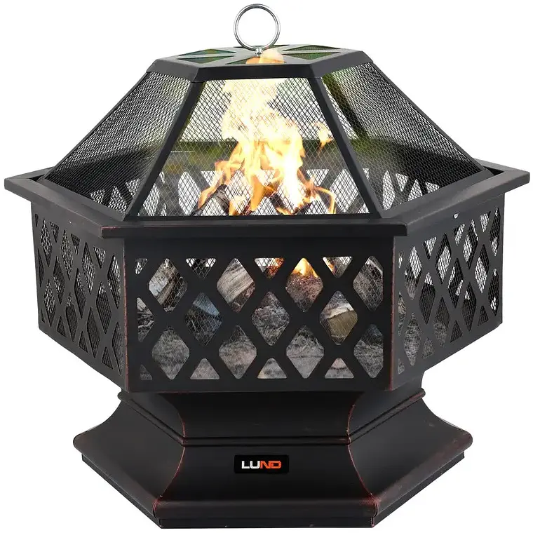 Корзина для костра Lund стальная с крышкой 70х60х63 см (99913) - фото 6
