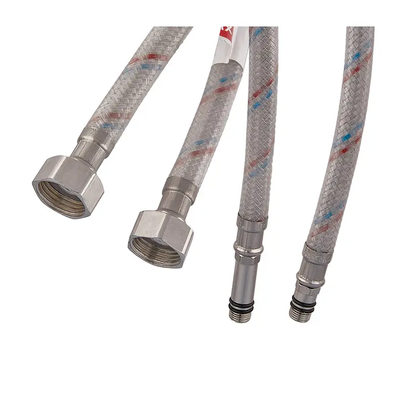 Шланг для змішувача Zerix гайка 1/2'' - Штуцер M10 (40 см) 2 шт (силик. оболонка) ZX3028 - фото 2