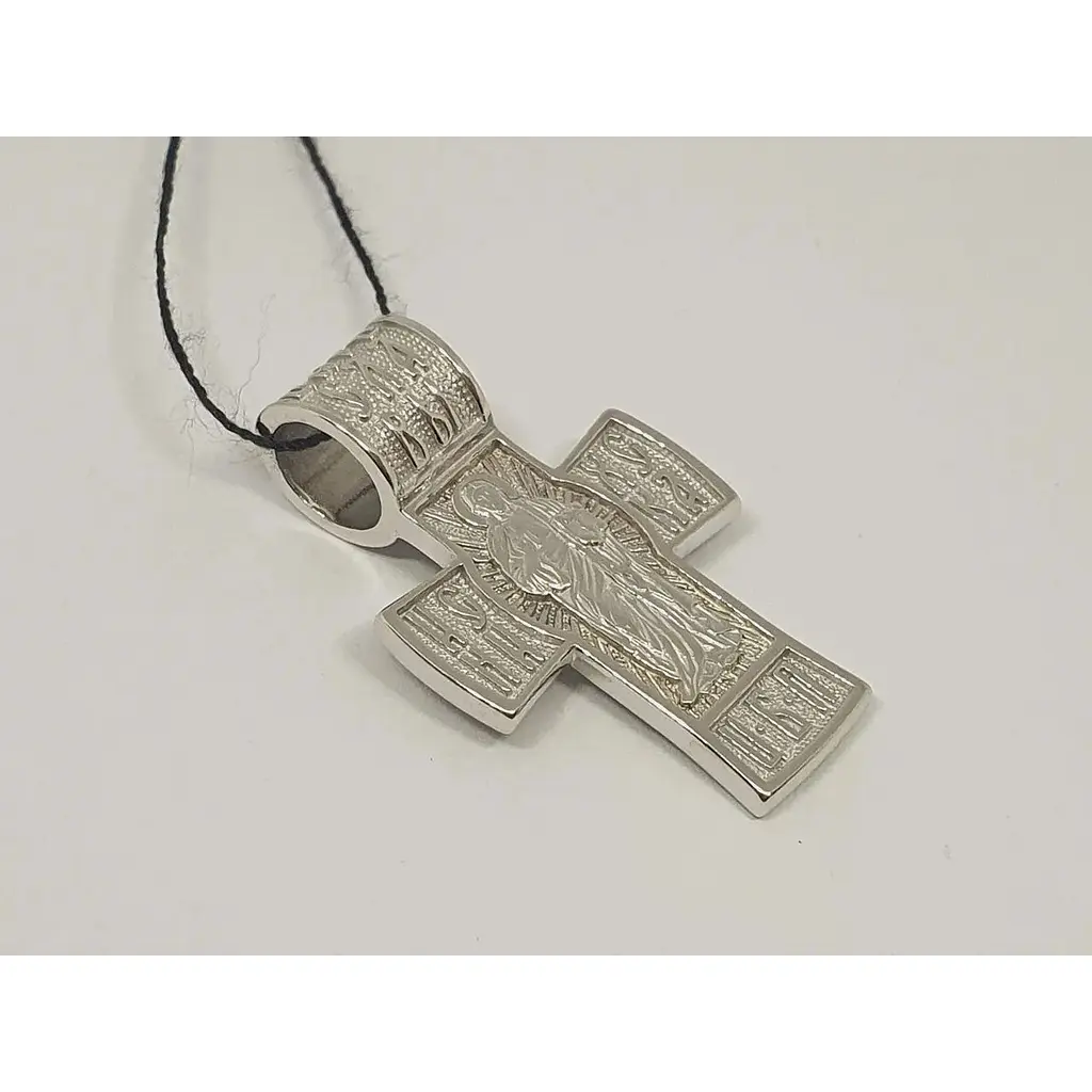 Срібний хрест Харківська ювелірна фабрика Розп'яття Христа і Микола Чудотворець. 3533-Р - фото 2