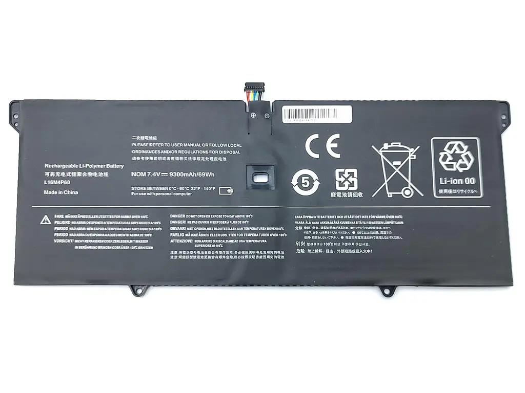 Акумулятор L16M4P60 для Lenovo YOGA 6 Pro-13IKB,Yoga 920-13IKB (7.4V 9300 mAh 68.8Wh) - фото 2