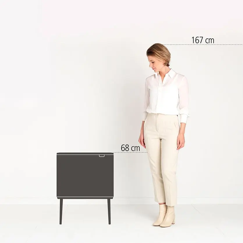 Бак для мусора Brabantia Bo 11 л + 23 л бежевый (201585) - фото 4