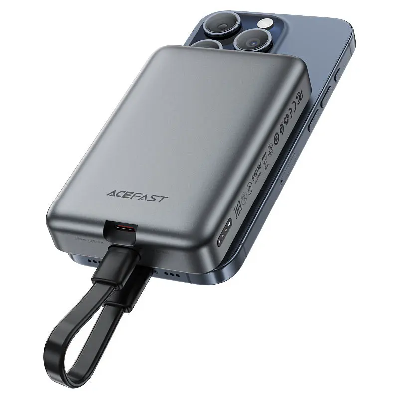 Портативний ЗП Power Bank Acefast M10 PD30W з БЗП 10000 mAh Black - фото 3