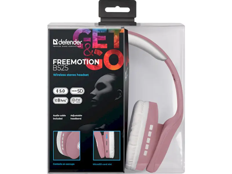 Гарнитура Defender FreeMotion B525 White/Pink (63528) - фото 6