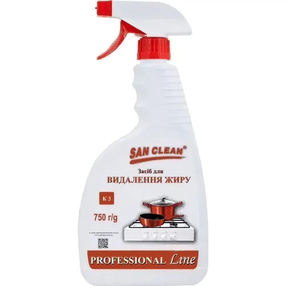 Засіб San Clean Prof Line для видалення жиру 750 г
