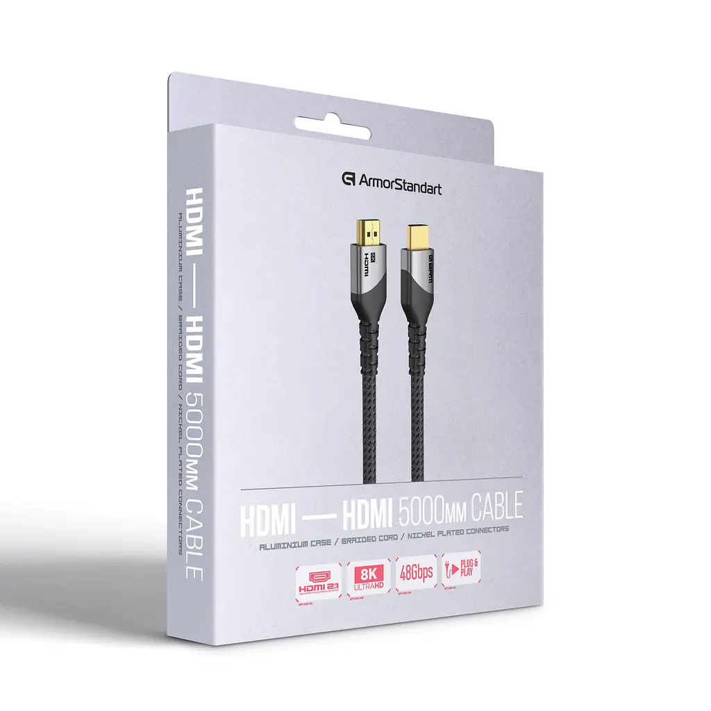 Кабель ArmorStandart HDMI - HDMI 2.1 8K 5m Black (ARM89320) - фото 2