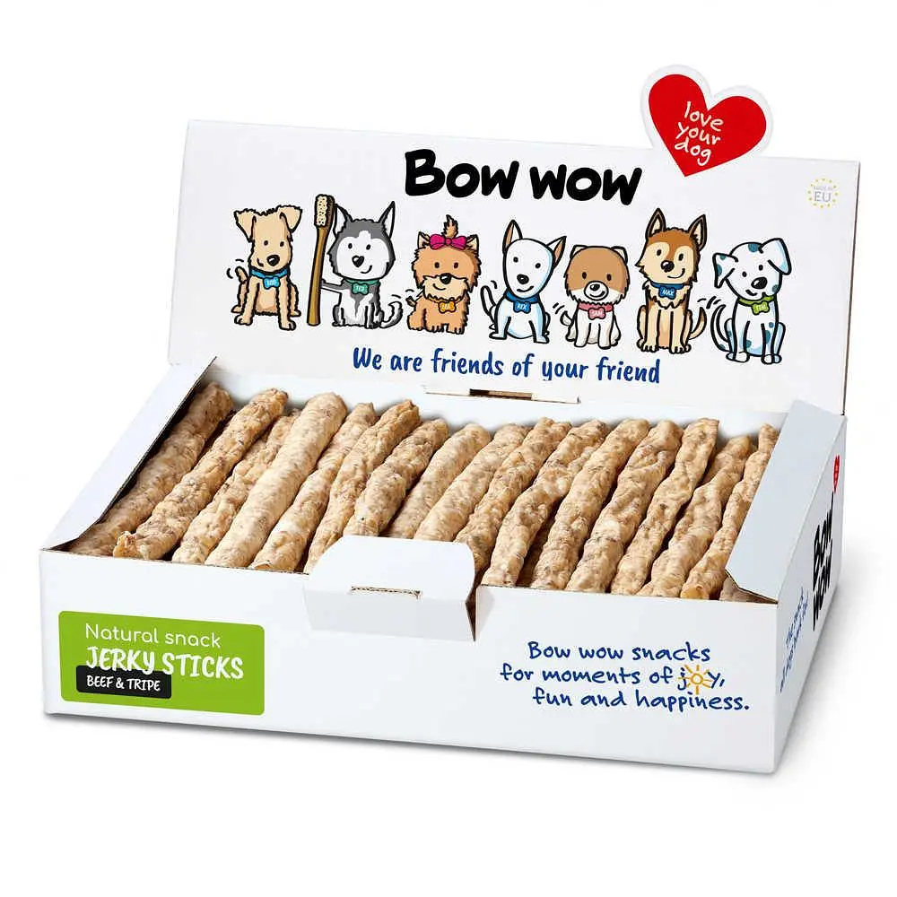 Ласощі для собак Bow wow натуральні палички з рубцем (50 шт/уп) box
