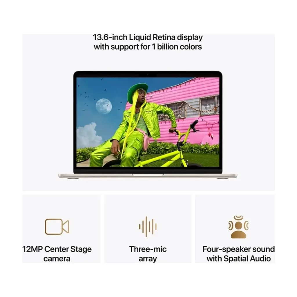 Ноутбук Apple MacBook Air 13 M5 A3449 Starlight (MDHD4UA/A) - фото 5