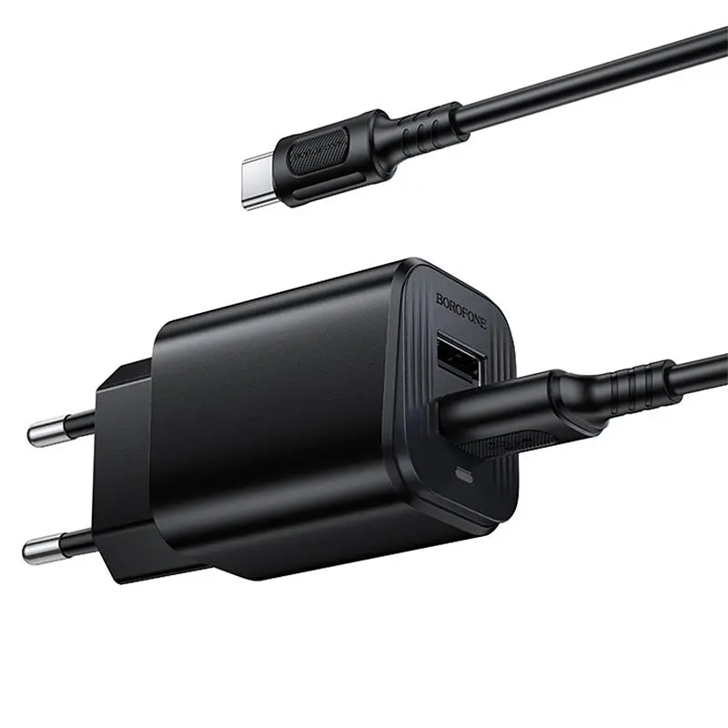 СЗУ Borofone BAS81A Star 10.5W (2USB-A) + кабель USB to Type-C Black - фото 3