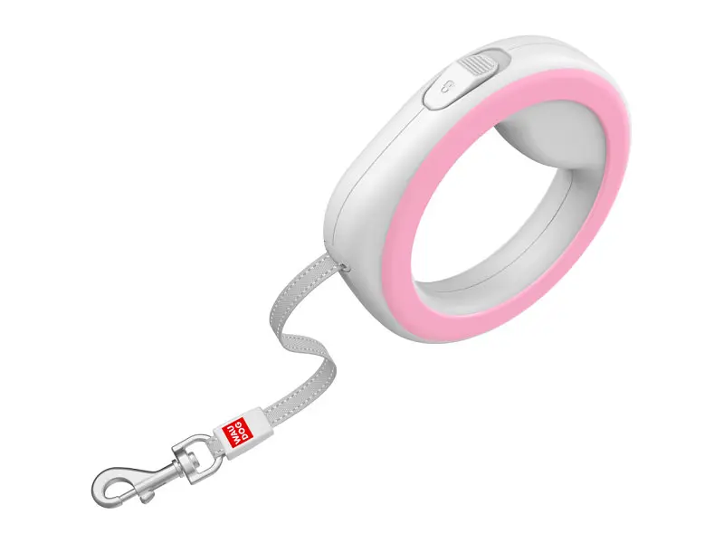 Поводок для собак WAUDOG R-leash светоотражающая лента XS-M до 40 кг 2.9 м розовый (81277) - фото 3