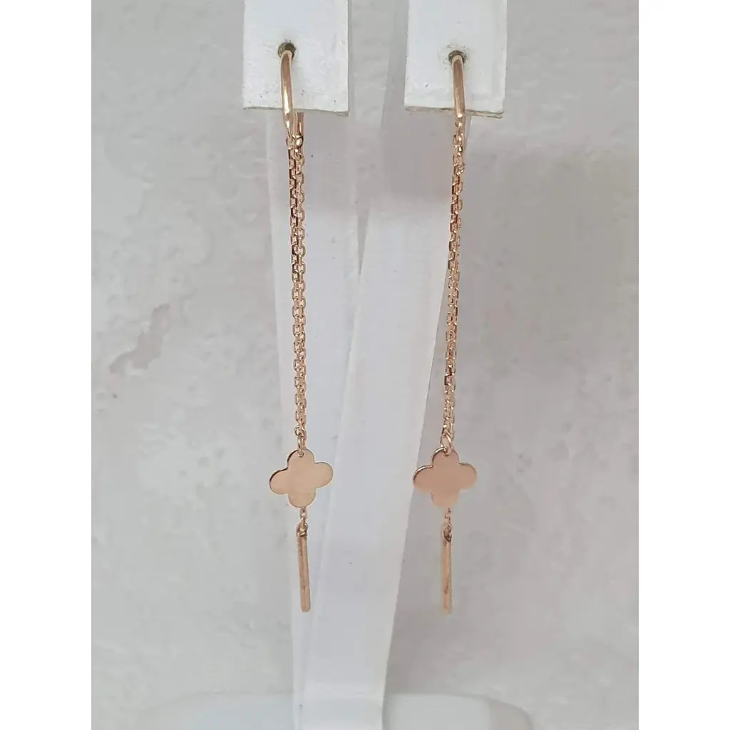 Золоті сережки-протягання Платон Конюшина. 1С331/00Б - фото 4