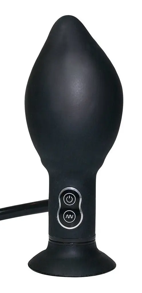 Надувна анальна пробка True Black Vibr.Plug з вібрацією Orion 42-05746000000 87781 - фото 3