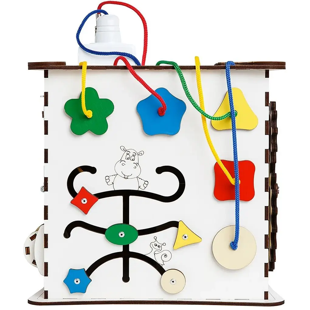 Бизикуб GoodPlay с подсветкой развивающий 25х25х25 см (K009) - фото 3