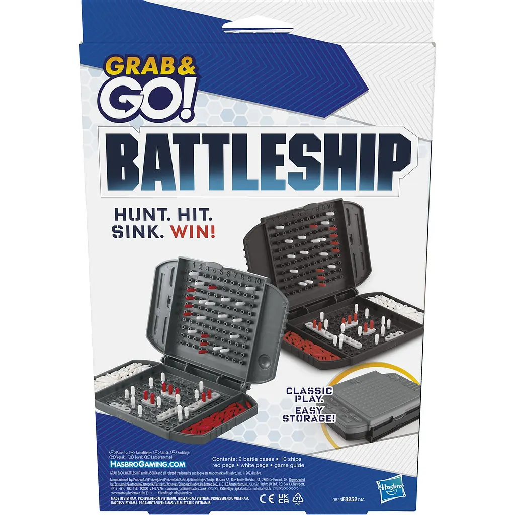 Гра настільна дорожня Hasbro Gaming Grab and Go Морський бій (F8252) - фото 6