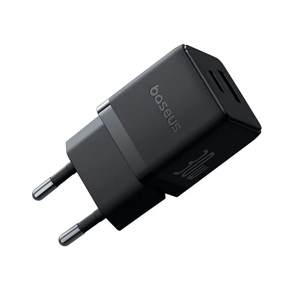 Зарядний пристрій Baseus Palm Cluster 30 Вт, USB-C + USB-A, швидке заряджання, чорний (P1011160A113-00) - фото 6