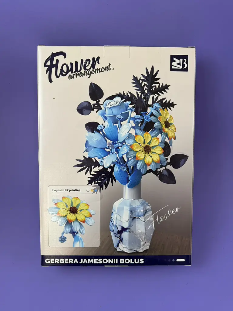 Конструктор детский YG Toys "Цветы" (Flowers), 361 деталь, для создания объемных цветочных композиций, в коробке 33085 - фото 2