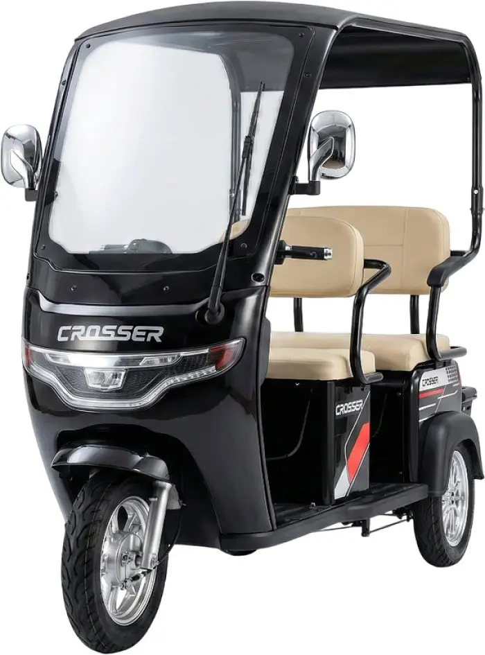 Электроскутер Трехколесный Crosser TR7 VAGON (1000W, 72V,24Ah) Черный - фото 4