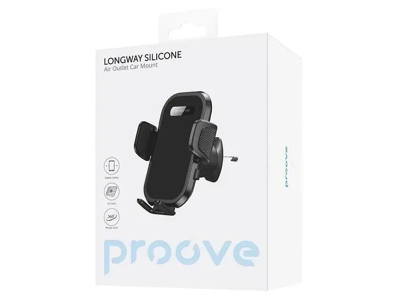 Автомобільний тримач для смартфона Proove Longway Silicone Air Outlet Car Mount - фото 6