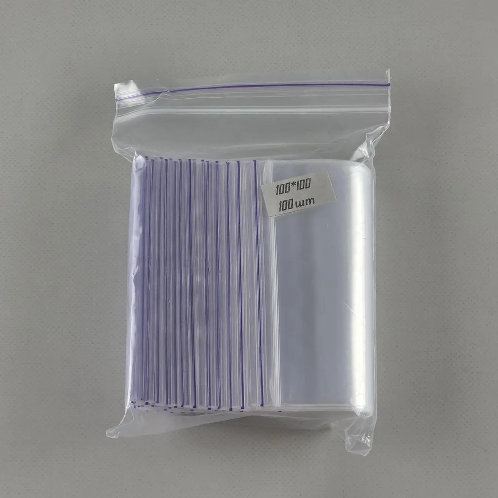 Пакети Zip-Lock прозорі 10x10 см, 100 шт, 50 мкм, поліетиленові пакети із застібкою - фото 3