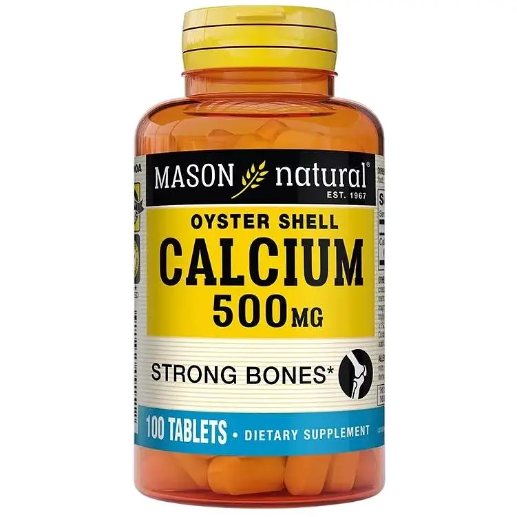 Кальций из раковины устрицы Mason Natural 500 мг 100 таблеток - фото 1