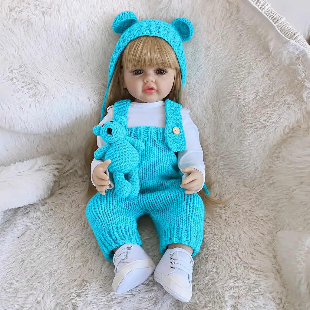 Реалістична Кукла Реборн 55 см повністю вінілова Doll Reborn Baby Born К0100323 - фото 5