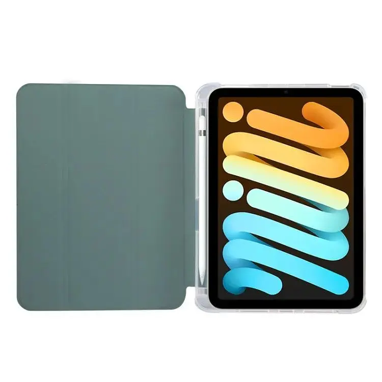 Чехол-книжка BeCover Soft TPU с креплением Apple Pencil для Apple iPad Mini 7 2024 Dark Green (712438) - фото 4