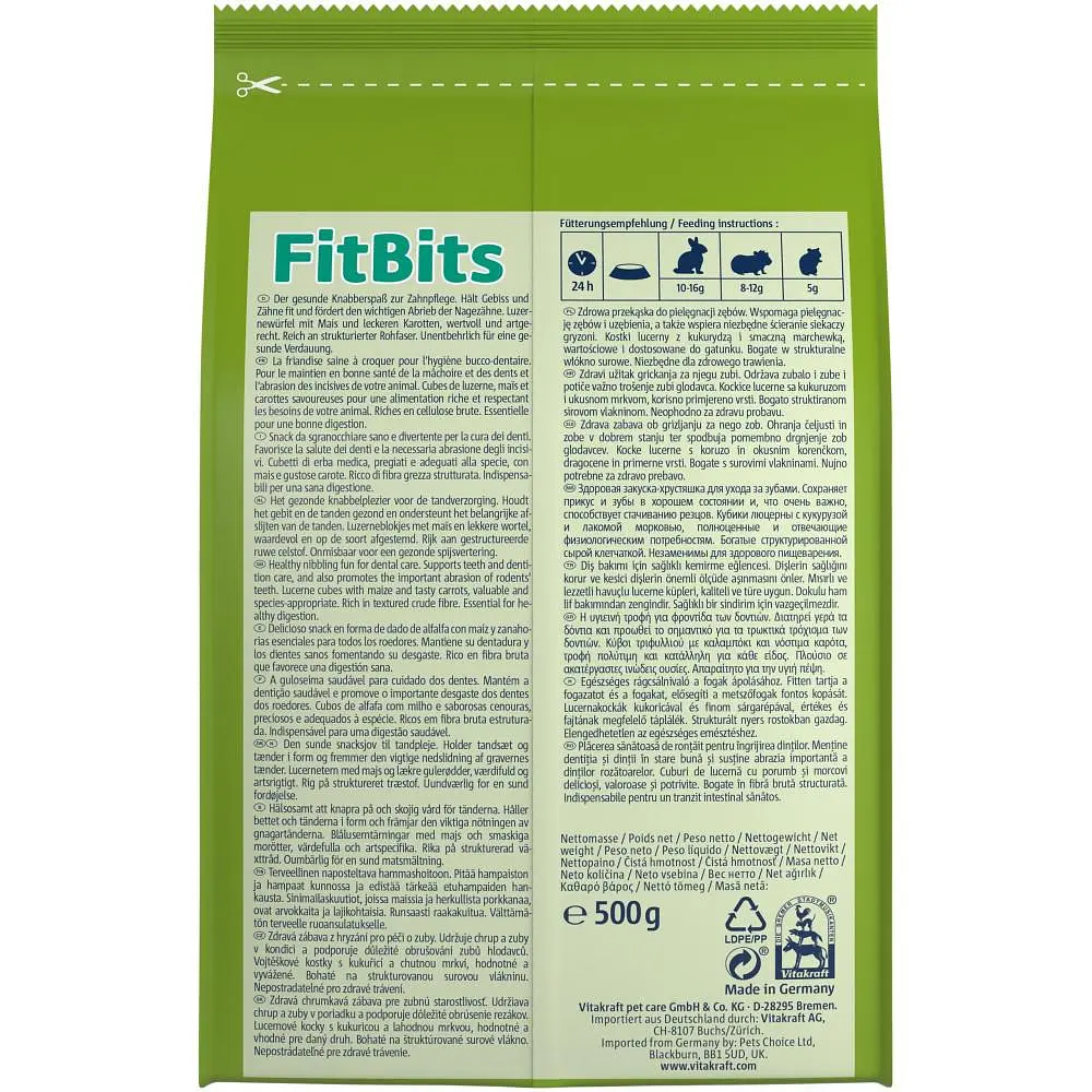 Ласощі для гризунів Vitakraft «Fit Bits» 500 г (овочі та люцерна) - фото 4