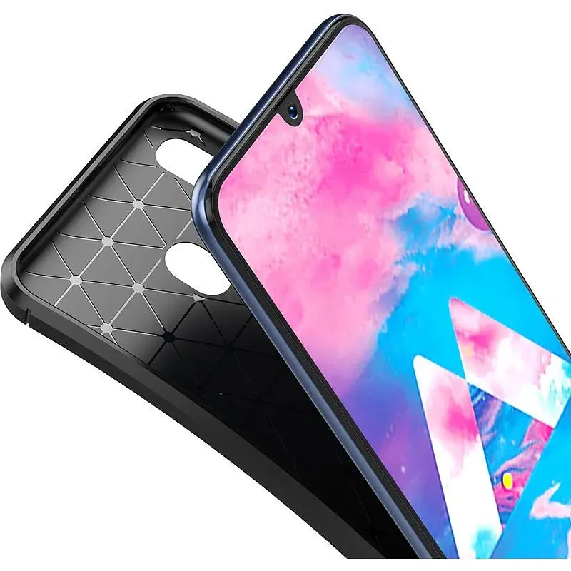 Чехол-накладка Toto TPU Carbon Fiber 1.5 mm Case Samsung Galaxy A40s/M30 Coffee - фото 3