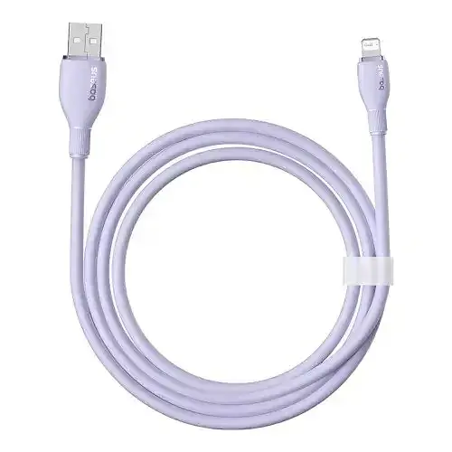 Кабель Baseus Pudding Series Fast Charging Cable USB to Lightning 2.4A 1.2m P10355700511-00 Purple - фото 2