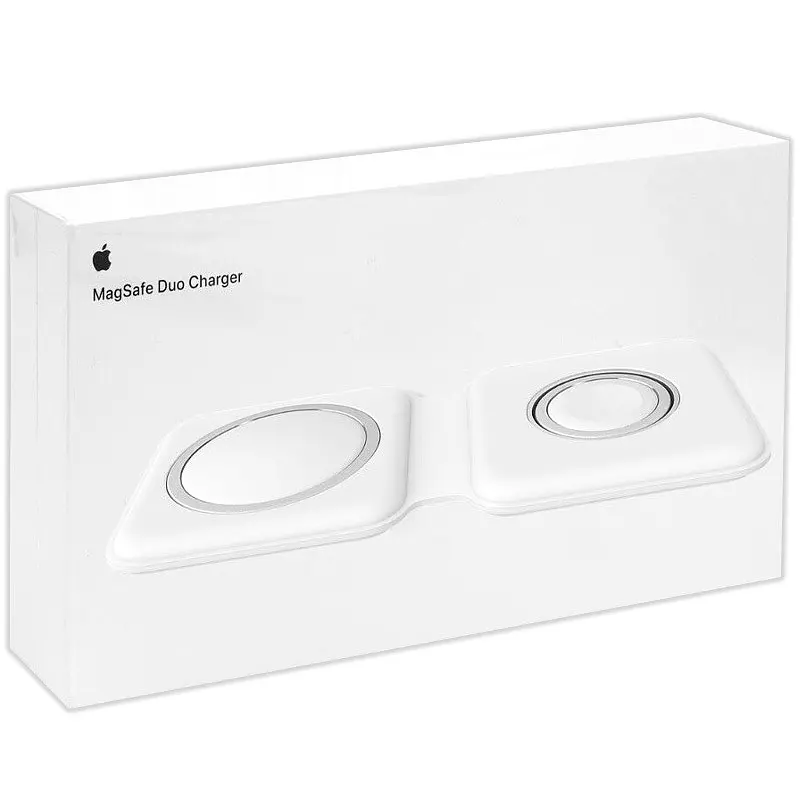 БЗП Wireless Charger with Magsafe 2in1 for Apple (AAA) (box) White - фото 6