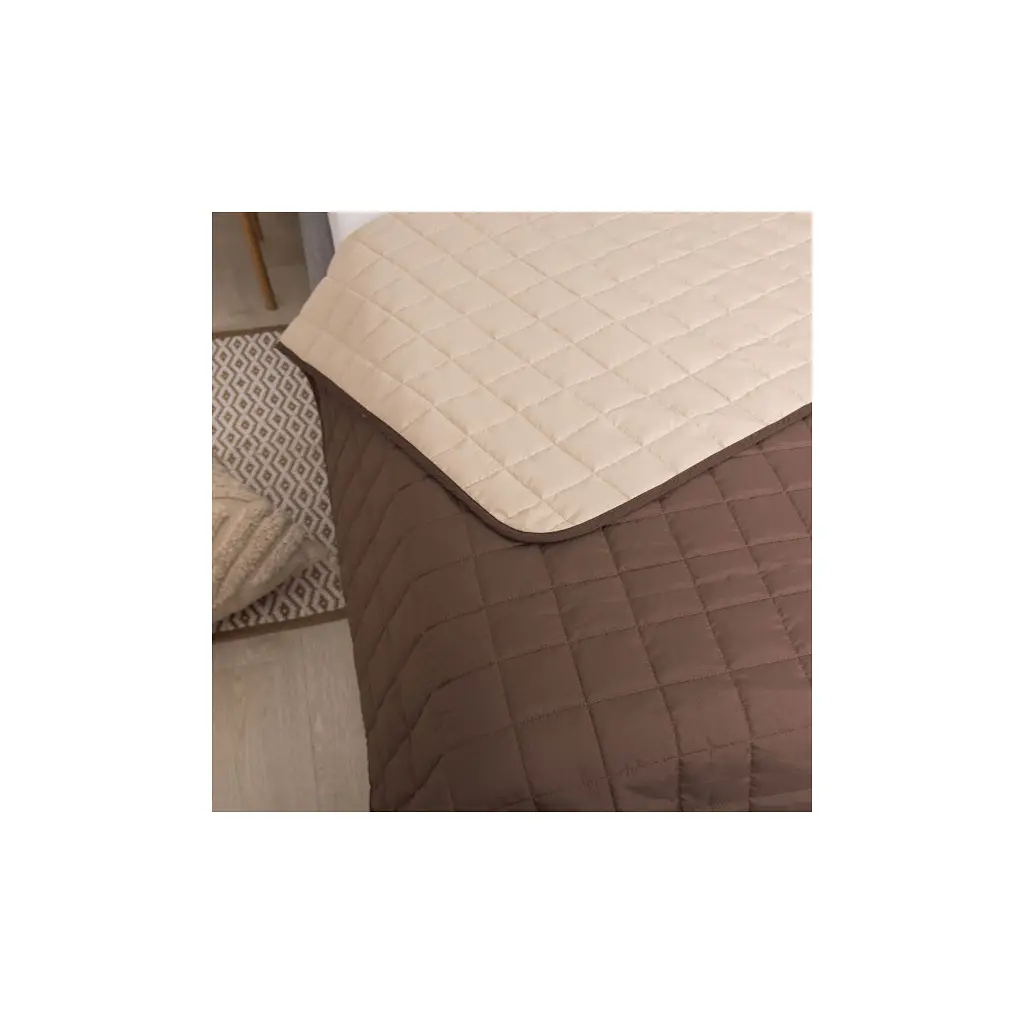 Покривало Viluta стьобане двустороннє Дует Шоколадно-ванільний 140х210 (дует Шоколадно-Ванільний 210*140) - фото 8