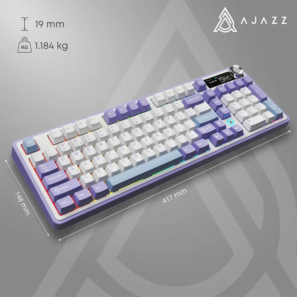 Клавиатура Ajazz AK980 V2 Gift V2 Switch White/Blue (AK980-V2-G-PWB) [156883] - фото 16