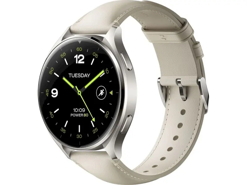 Смарт-часы Xiaomi Watch 2 Titan Gray Case with White Leather Strap (BHR9306GL)