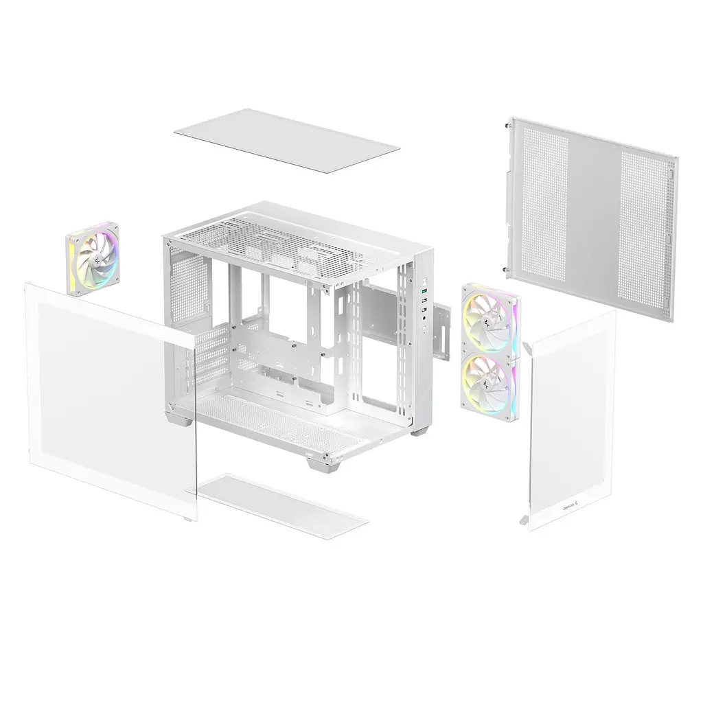 Корпус Deepcool CG330 3F White без БЖ (R-CG330-WHNGM3-G) - фото 3