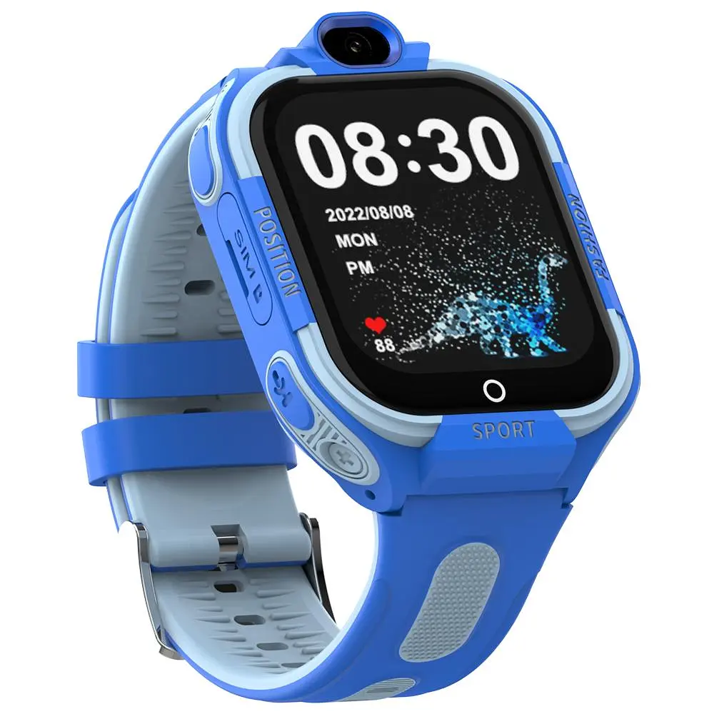 Дитячий смарт годинник Lemfo DF99 з AMOLED дисплеєм, до 5–7 днів роботи, GPS трекером, 4G SIM-картою та кнопкою SOS Синій - фото 3