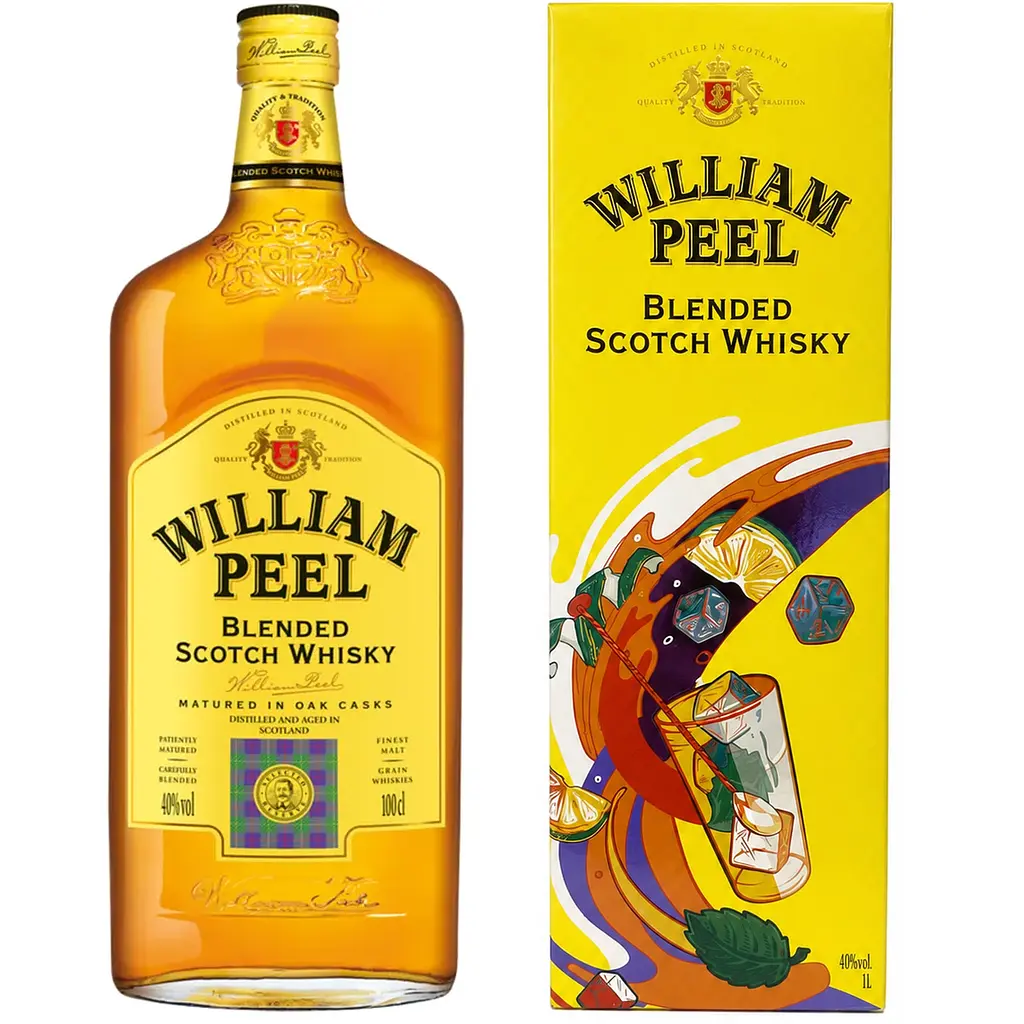 Віскі William Peel 1 л 40% у подарунковій упаковці