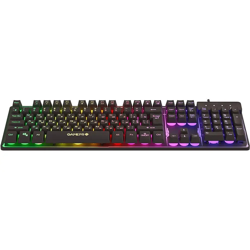 Клавіатура GamePro GK576 Nitro+ RGB USB Black (GK576) - фото 5