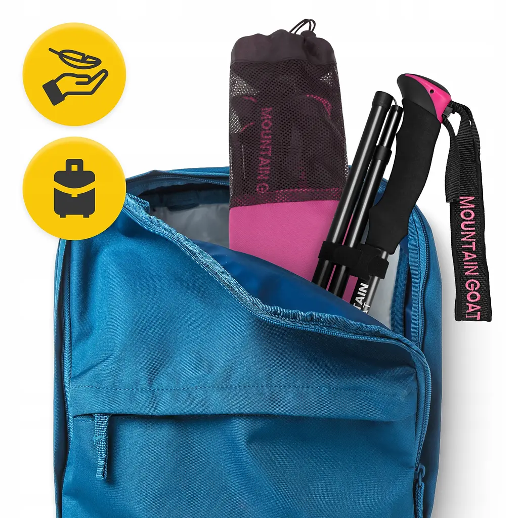 Трекінгові палиці Mountain Goat Pro+ 43-130 см Black/Pink (P-5905973404662) - фото 12