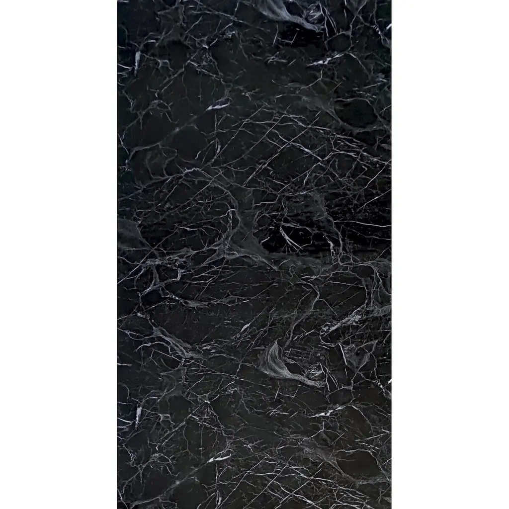 Самоклеюча вінілова плитка Sticker Wall SW-00001289 У рулоні чорний мармур глянець 3000х600х2 мм - фото 3