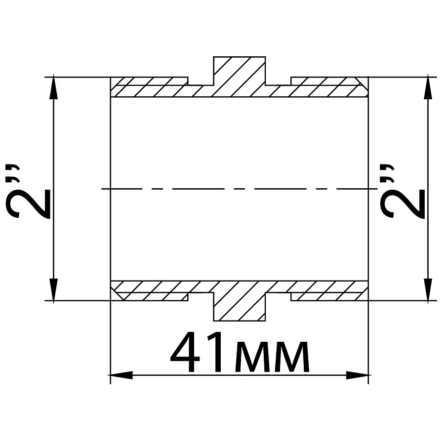 Ніпель латунний 2″ЗР х 2″ЗР ливарний 536Б - фото 4
