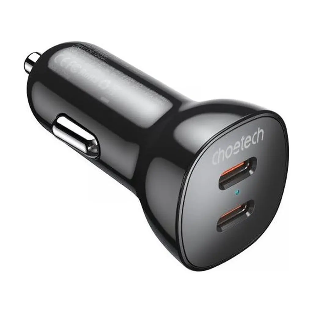 Зарядное устройство для Choetech car 2хUSB-C 40W PD black (TC0008-BK) - фото 2