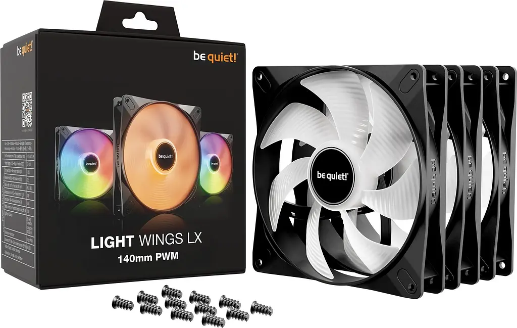 Вентилятор be quiet! Light Wings LX 140mm PWM 3-Pack Black (BL127) - фото 4