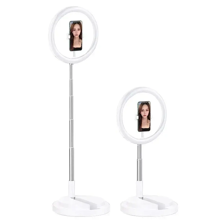 Підставка стійка з кільцевою лампою Usams US-ZB120 Stretchable foldable holdder fill light 168 см білий - фото 2