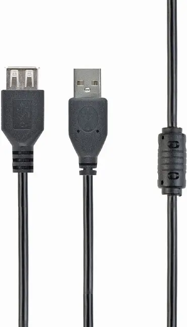 Кабель-подовжувач Cablexpert USB 2.0 AM/AF 1.8м ferrit (CCF-USB2-AMAF-6) - фото 2