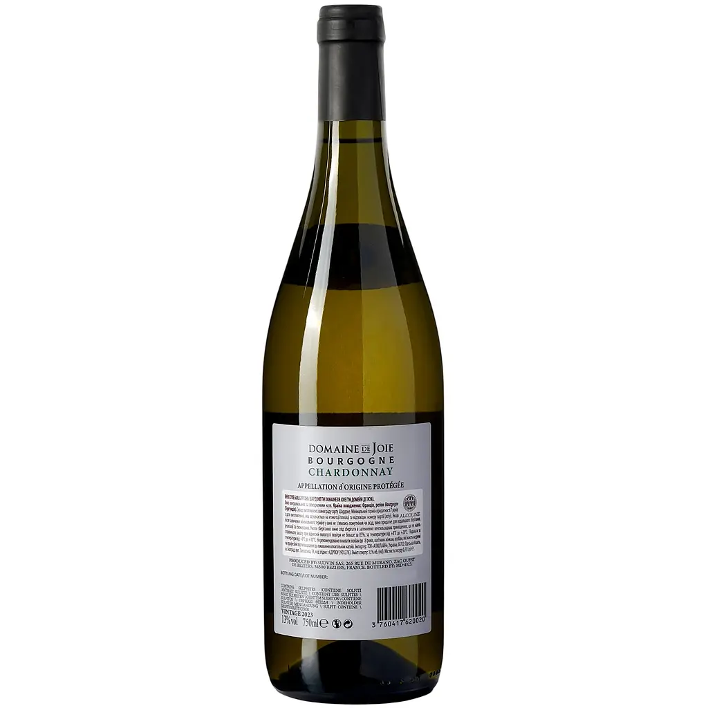Вино Domaine de Joie Bourgogne Chardonnay AOC біле сухе 0.75 л - фото 4