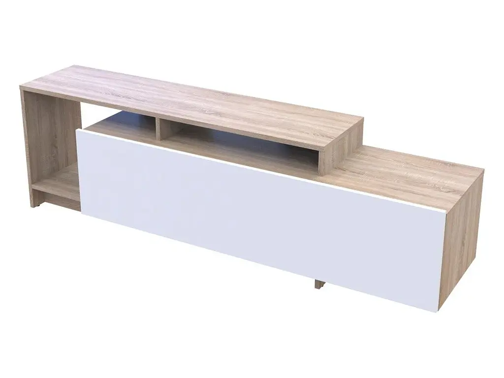 Стінка у вітальню Doros U2 Дуб Сонома Білий ДСП 160х38х48 см (41510018) - фото 3